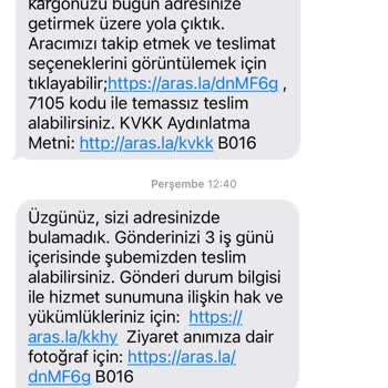 Aras Kargo Setbaşı Şubesinde Sürekli Teslimat Sorunu