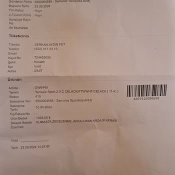 Spor Ayakkabının Kumaşı Açıldı, Garanti Reddedildi
