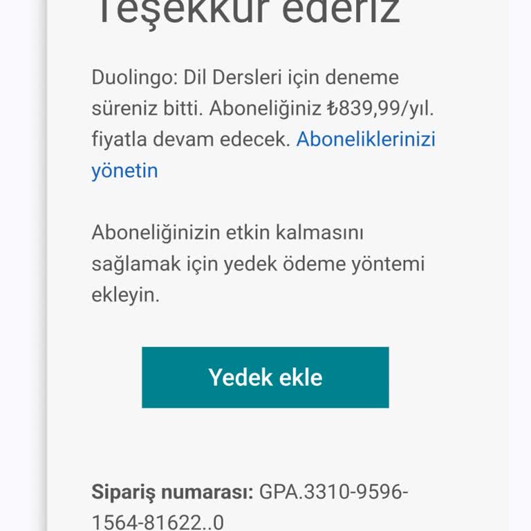 Duolingo Abonelik Bildirimi Ve Beklenmedik Ücret Kesintisi