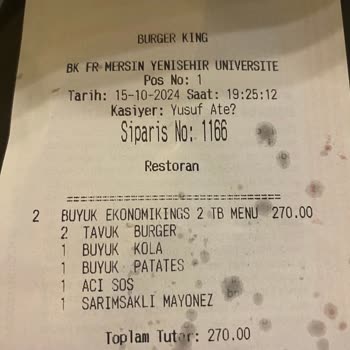 Yanlış Sipariş Ve Yetersiz Hizmet