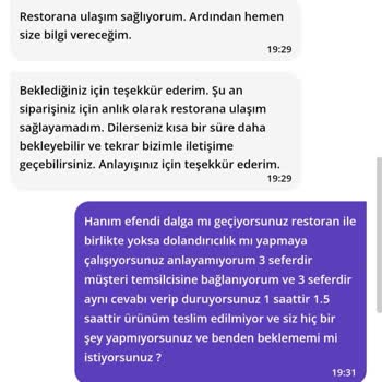 Teslim Edilemeyen Sipariş Ve İlgisiz Müşteri Hizmetleri
