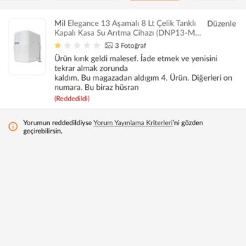 Trendyol'da Kırık Ürün Ve Sansürlü Değerlendirme Sorunu