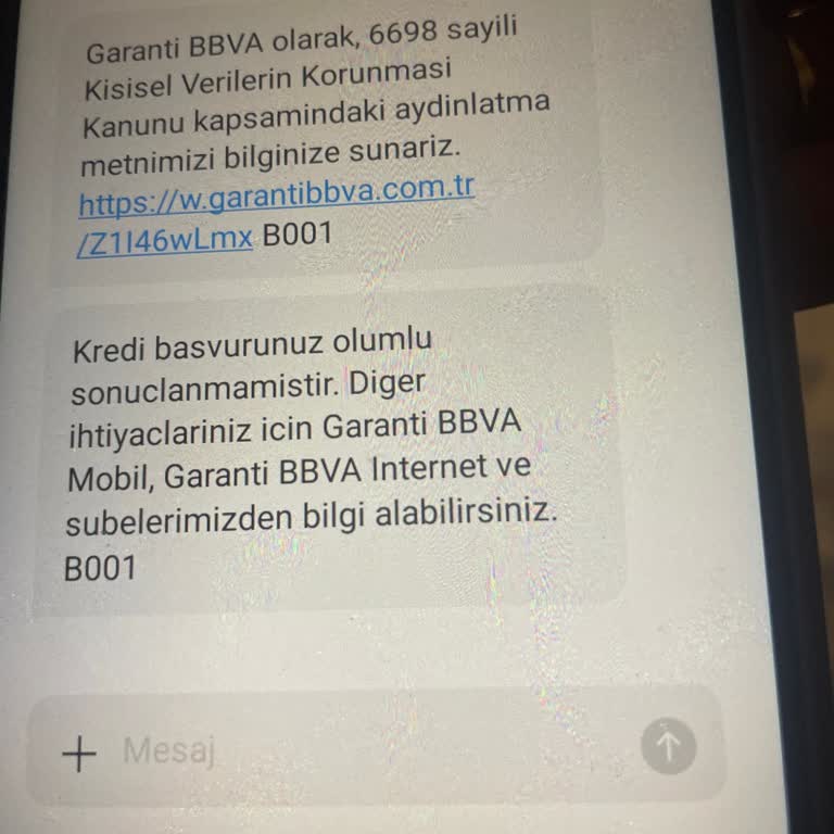 Faizsiz Kredi Başvurusu Onaylanmadı