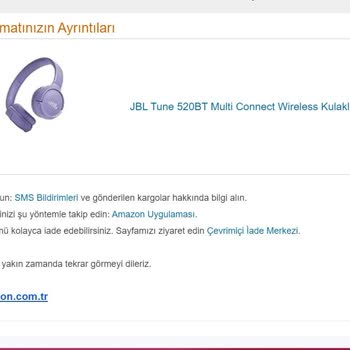 Amazon Siparişinde İletişim Ve Teslimat Sorunu
