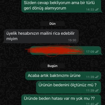 Yanlış Beden Ve İlgisiz Müşteri Hizmetleri