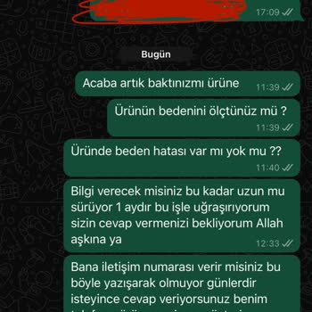 Yanlış Beden Ve İlgisiz Müşteri Hizmetleri