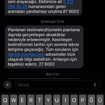 Teslimat Ve Kurulumda Sürekli Erteleme