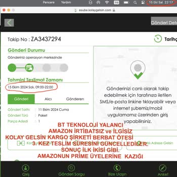 Amazon Prime Üyeliğine Rağmen Geciken Lenovo Bilgisayar Teslimatı