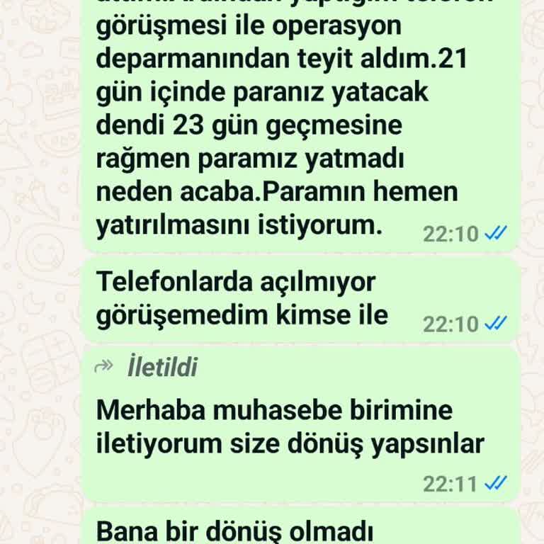 İptal Edilen Tur Ve Geri Ödenmeyen Para