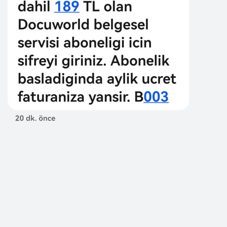 İzinsiz Docuworld Abonelik Mesajı Hakkında Şikayet