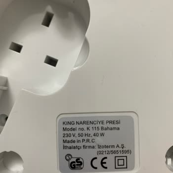 King Narenciye Sıkacağı İlk Kullanımda Arızalandı