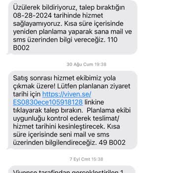 Vivense Ürün Teslimatında Sorun Ve Çözüm Beklentisi