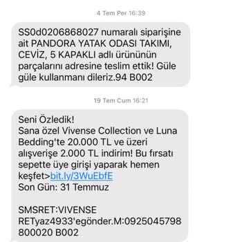 Vivense Ürün Teslimatında Sorun Ve Çözüm Beklentisi