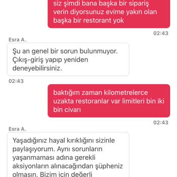 Gece Yarısı İptal Edilen Sipariş Ve İletişim Sorunu