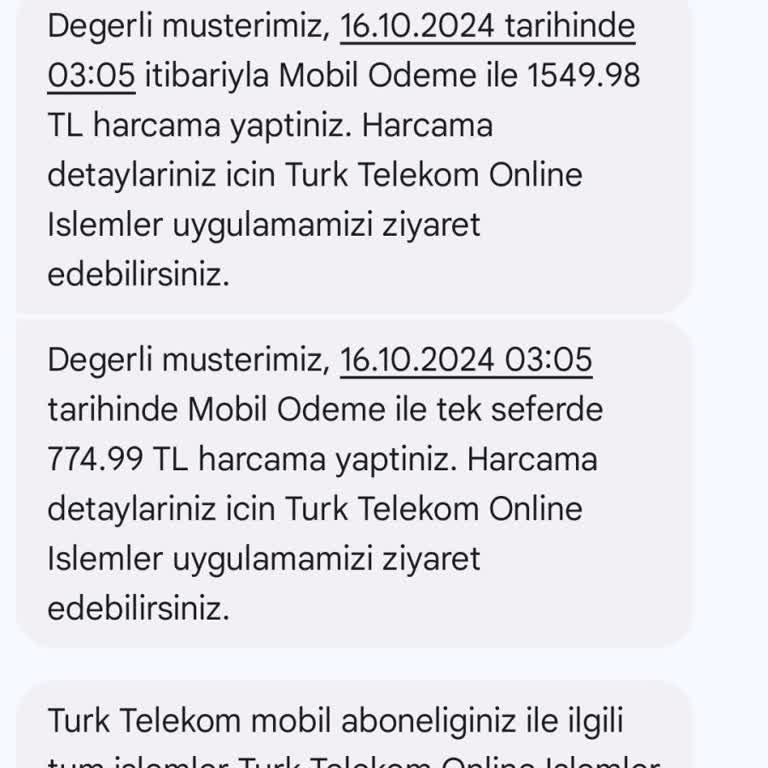 Yetkisiz Mobil Ödeme İle Yansıtılan Ücret Sorunu