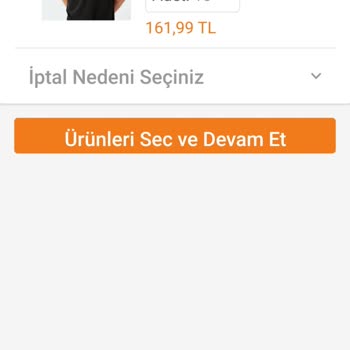 Yanlış Beden Siparişi Ve İptal Sorunu