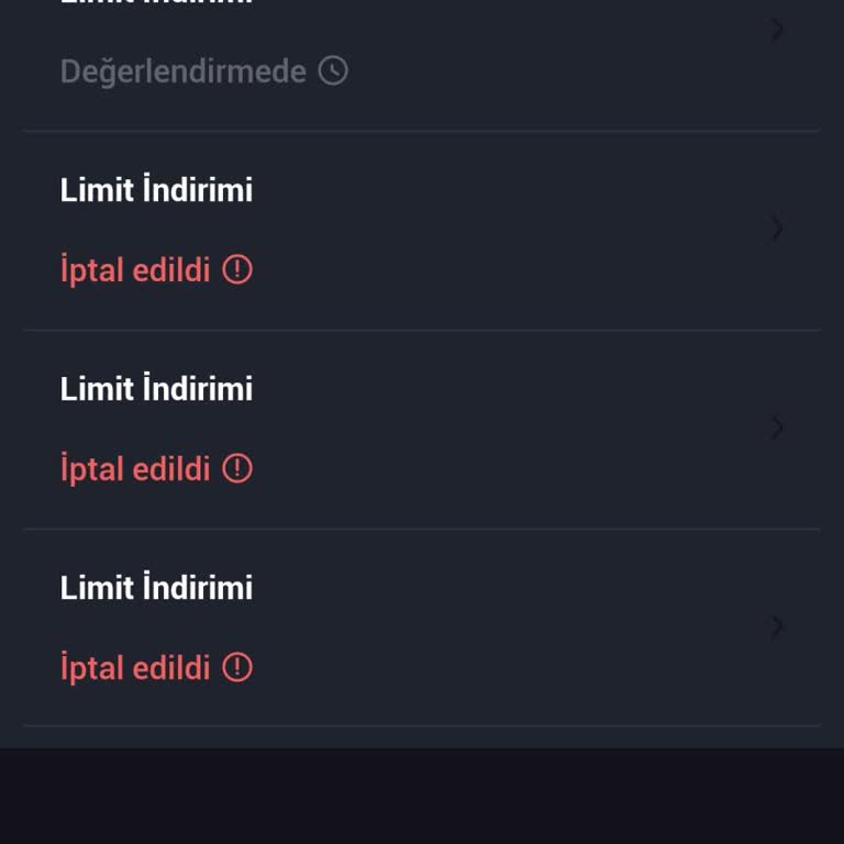 Kredi Kartı Limitimi Düşüremiyorum!
