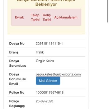 Sigorta Şirketi Ve Exper İşlemlerinde Aksama