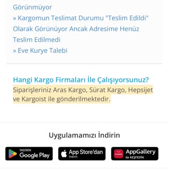Yanlış Kargo Seçimi Ve İade Talebi