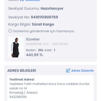 Yanlış Kargo Seçimi Ve İade Talebi