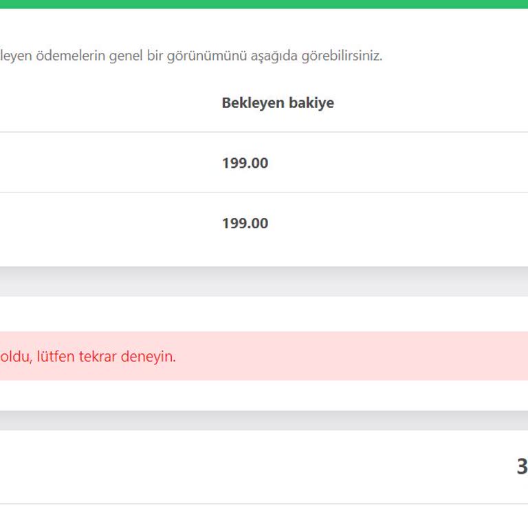 Beklenmedik Ödeme Ve İletişimsizlik Sorunu