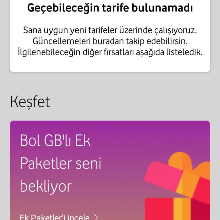 Vodafone'da Tarife Geçişi Çıkmazı