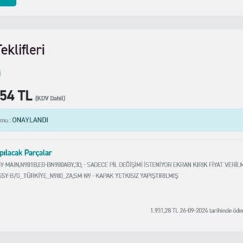 Samsung Servisinde Yüksek Masraf Ve Çözülmeyen Sorunlar