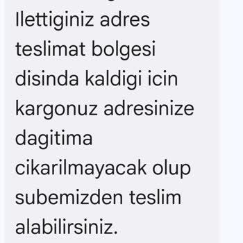 Teslimat Sorunu Ve İletişimsizlik Mağduriyeti