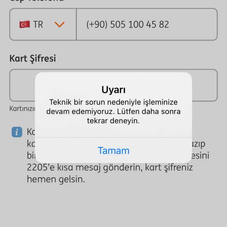 Mobil Şifre Sorunu: ING Uygulamasına Erişim Engeli
