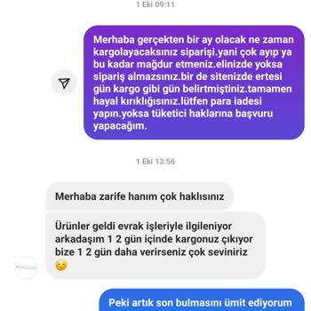 Sipariş Gecikmesi Ve Yanıltıcı Bilgilendirme