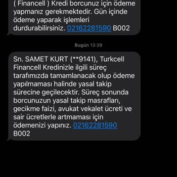 Yanlış Kişiye Gönderilen Yasal Takip Mesajları