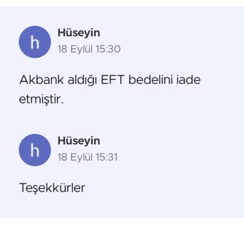 Yüksek EFT Ücreti Ve İade Talebi