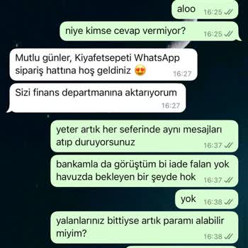 İade Edilmeyen Para Ve Teslim Edilmeyen Ürünler