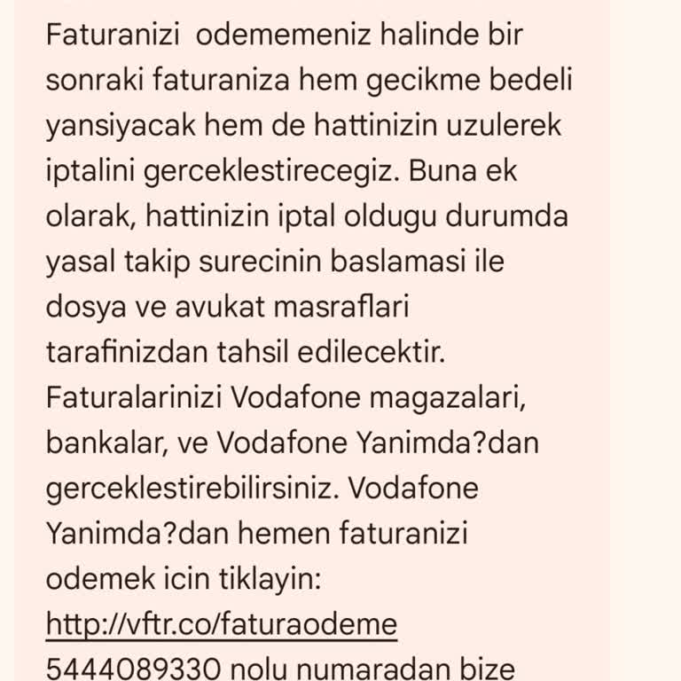 Vodafone'dan Sürekli Tehdit Ve Destek Eksikliği
