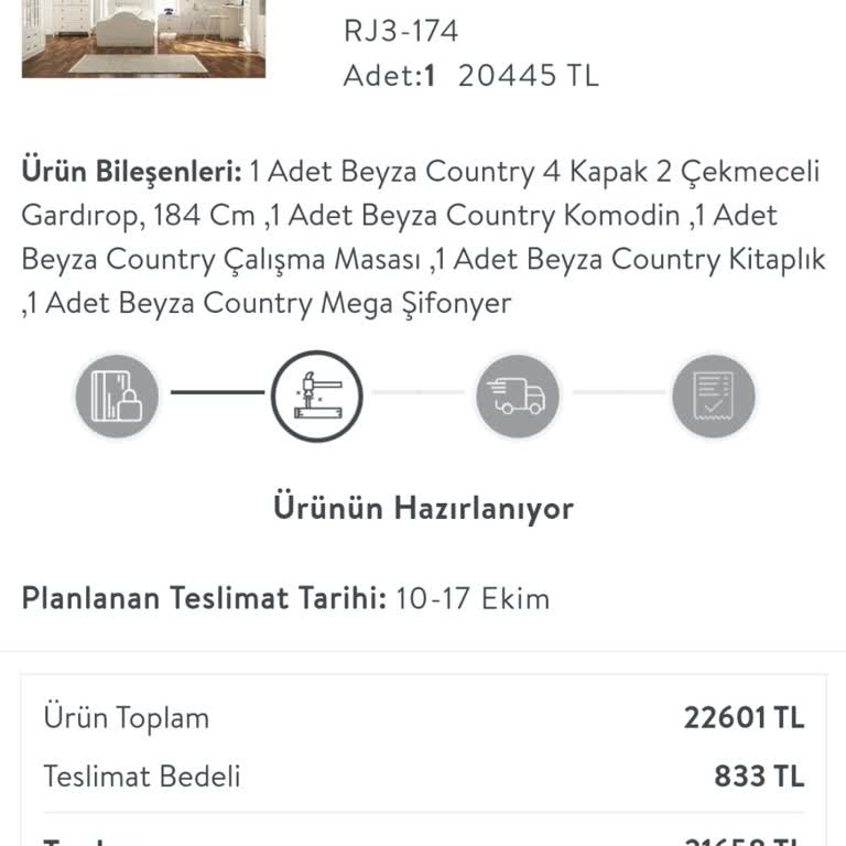 Vivense'den Genç Odası Takımı Siparişi Ve İade Sorunu