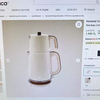 Homend Çay Makinesi İle Hayal Kırıklığı