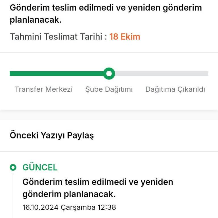 Aras Kargo İle Teslimat Sorunu