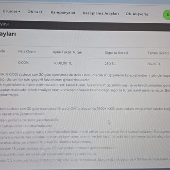 Onbank Dijital Bankacılık Sıfır Faiz Kampanyası Gerçek Dışı Çıktı