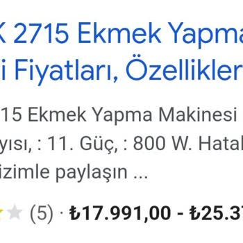 Ekmek Yapma Makinesi Sigorta Sorunu Ve Yedek Parça Krizi