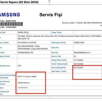 Samsung Buzdolabında Erken Arıza Ve Yetersiz Servis Çözümü