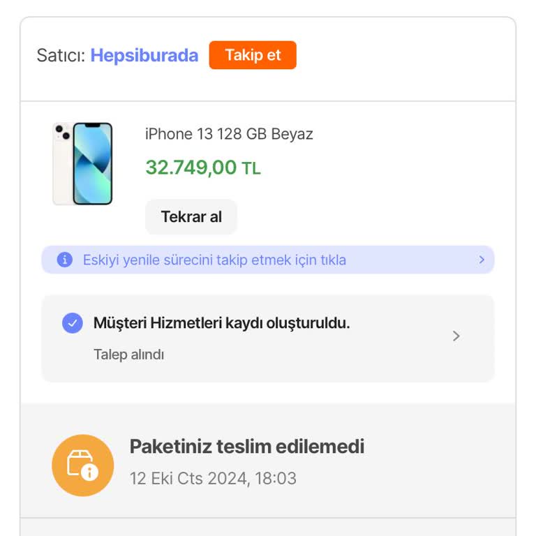 Hepsiburada'dan İade Sorunu Ve Yanıltıcı Bilgilendirme