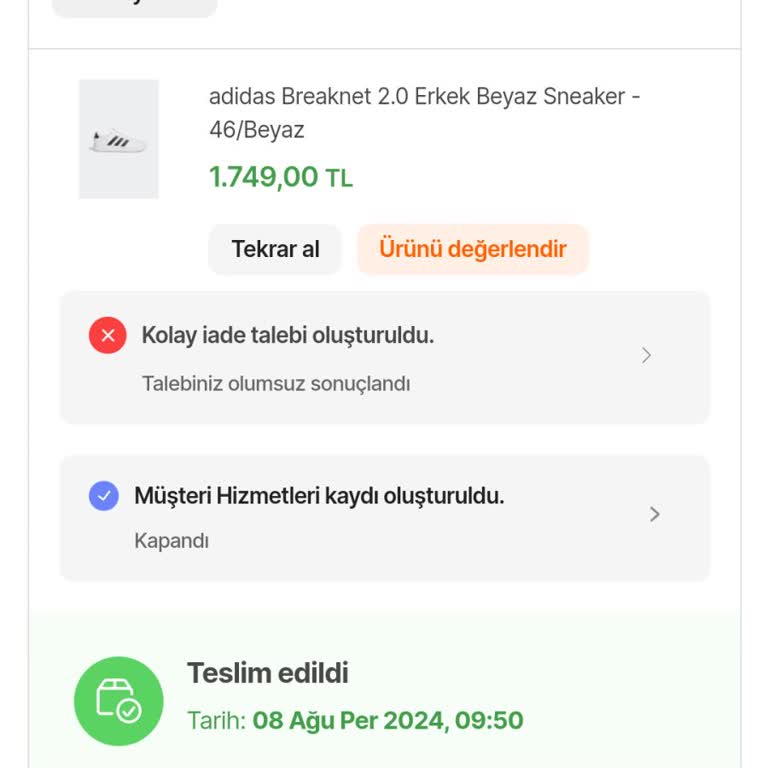 Adidas Ayakkabıda Kalite Sorunu Ve İlgisiz Müşteri Hizmetleri