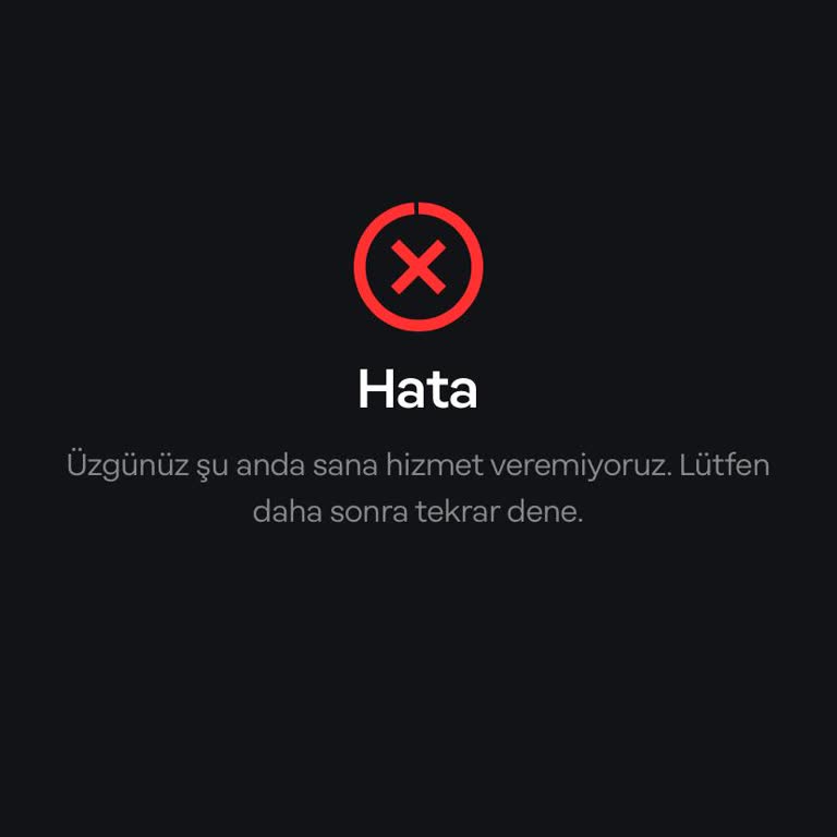 Papara'da Sürekli Hata