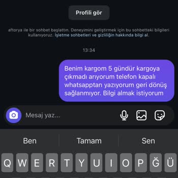 Geciken Kargo Ve İletişim Sorunu