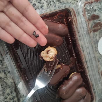 Ekler Pastada Beklenmedik Sert Madde Şoku