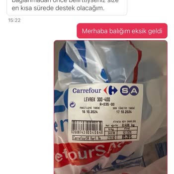 Eksik Gönderilen Balık Siparişi Ve Yetersiz Müşteri Hizmetleri