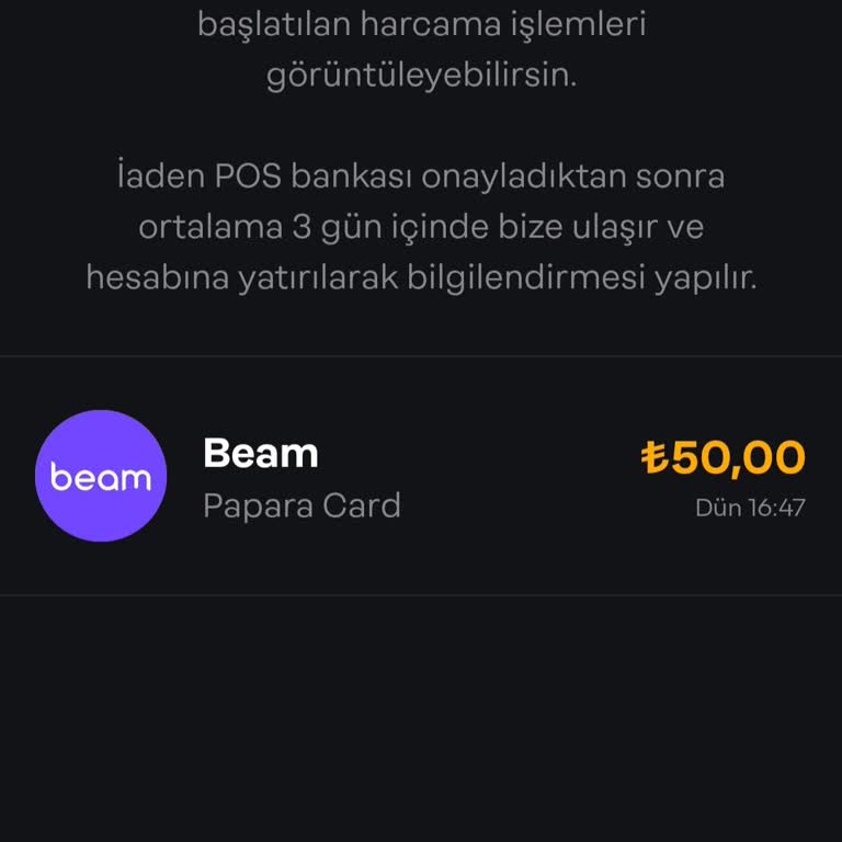 Beam Scooter'da İade Edilmeyen Ücret Sorunu