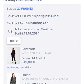LCW Online Siparişim Eksik Oluşturuldu Müşteri Hizmetleri Çözüm Sunmadı