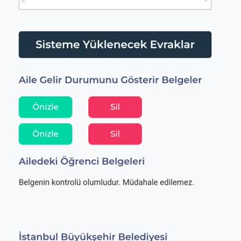 Burs Başvurusunda Evrak Güncelleme Sorunu