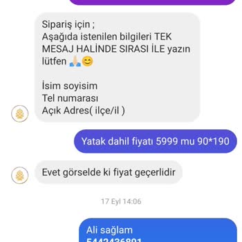 Fatura Verilmeyen Yatak Siparişi